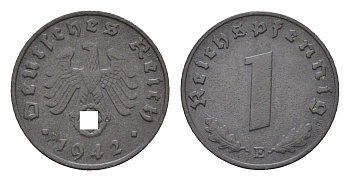 Германия 1 рейхспфенниг 1942 E KM 97, J. 369 цинк 4684-228