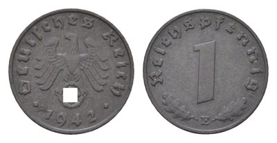 Германия 1 рейхспфенниг 1942 E KM 97, J. 369 цинк 4684-228