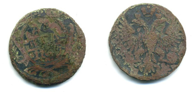 Россия деньга 1749 Елизавета (1741-1762) Биткин 359 медь 53-1152