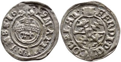 ХИЛЬДЕСХАЙМ 1/24 ТАЛЕРА 1619 ДАТА В ЛЕГЕНДЕ KM 168 серебро 560-822