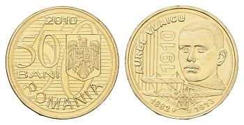 Румыния 50 бань (бани) 2010 100 лет первому полету Аурела Влайка KM 259 никель латунь UNC 4662-311