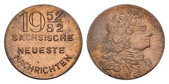 Германия жетон "последние новости Саксонии" ND диаметр 20,5 мм, вес 2,9 гр бронза 4392-1223