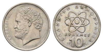 Греция 10 драхм 1982 Демокрит KM 132 медно-никель 4695-646