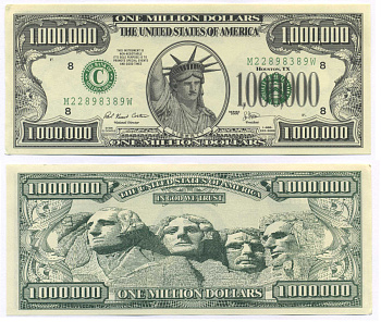 США 1000000000 ДОЛЛАРОВ 2000 СУВЕНИРНАЯ БАНКНОТА, LIBERTY, СТАТУЯ СВОБОДЫ НА ОСТРОВЕ ЭЛЛИС бумага UNC (ПРЕСС) 8588-31-3-2