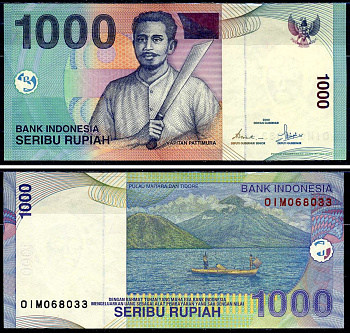 Индонезия 1000 рупий 2000 Pick 141a бумага 6280-66-3-2