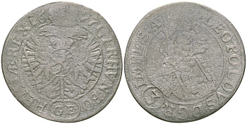 АВСТРИЯ 3 КРЕЙЦЕРА 1697 GE, ЛЕОПОЛЬД I (1658-1705), ПРАЖСКИЙ МОНДВОР KM 1430 серебро 99-868