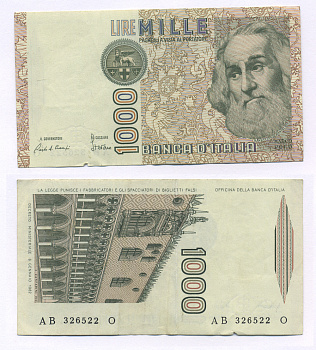 Италия 1000 лир 1982 Дворец дожеи?, Марко Поло Pick 109a 7146-20-3-1