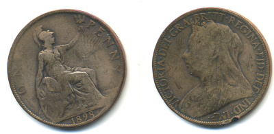 Великобритания 1 пенни 1898 Виктория (1837-1901) KM 790, Spink 3961 бронза 83-531