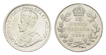 Канада 10 центов 1928 Георг V (1910-1936) KM 23a серебро 3711-1735