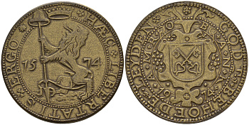 Нидерланды, Лейден жетон 1974 400 лет городу Лейдену  латунь    4161-851