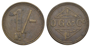 Великобритания (Австралия, Новая Зеландия и Южная Африка) жетон барбера (парикмахера) в 2 пенса ND латунь 1528-545
