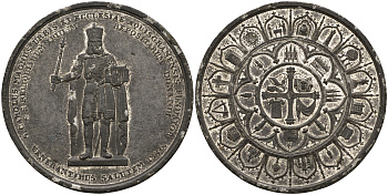 ГЕРМАНИЯ МЕДАЛЬ 1846 КОРОЛЬ МАГНУС РЕФОРМАТОР, ДИАМЕТР 41 ММ. ВЕС 23,5 ГР. цинк 00-00