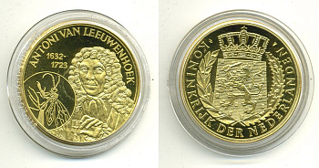 НИДЕРЛАНДЫ МЕДАЛЬ АНТОНИ ВАН ЛЕВЕНГУК (1632-1723) UNC 06-130-34