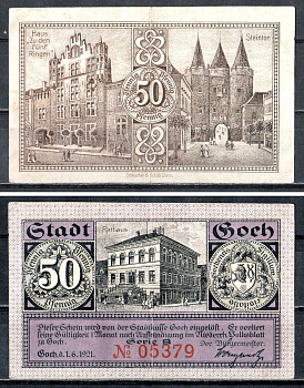 Гох (Пруссия, Рейн) 50 пфеннигов 1922 7556-11-1-1