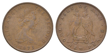 Остров Мэн 2 пенса 1975 KM 21 бронза 4622-456