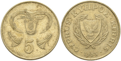 Кипр 5 центов 1993 KM 55.3 никель латунь 4141-1032