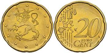 Финляндия 20 евроцентов 1999 KM 102 нордик UNC 4596-927