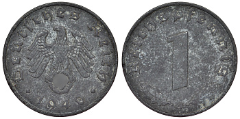 Германия 1 рейхспфенниг 1940 J KM 97, J. 369 цинк 4124-212