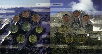 Словакия евронабор из 8 монет   2009 буклет , запайка  биметалл  UNC  1181-3-06