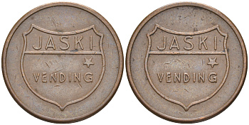 Нидерланды жетон ND JASKI VENDING, диаметр 20 мм. бронза 27-447