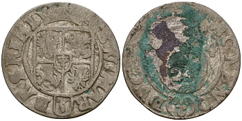 Бранденбург-Пруссия 3 полкера (3 полторака - 1 крейцер) ND (1624-1635) KM 116 серебро 4160-155