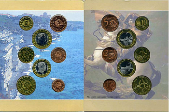 Корсика набор из 8 монет 2004 европробники, в оригинальном картонном буклете 00-00