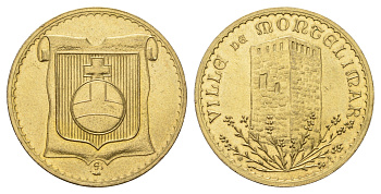 Франция сувенирная медаль "Монтелимар" диаметр 30 мм, вес 10 гр медь алюминий никель 4670-1015