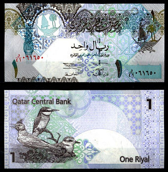 Катар 1 риал ND (2003) Pick 20 бумага UNC (пресс) 8612-43-2-1