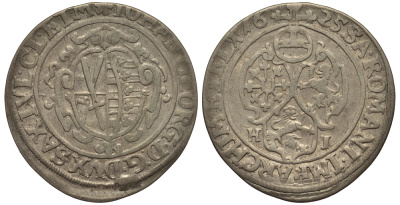 Саксония 1/24 талера 1625 H.I. Иоганн Георг I (1615-1656) KM 71 серебро 00-00