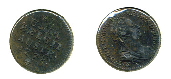 АВСТРИЙСКИЕ НИДЕРЛАНДЫ 1 ЛИАРД 1778 МАРИЯ ТЕРЕЗА KM 28 медь 503-321