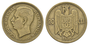 Румыния 20 лей (леев) 1930 KM 51 никель латунь 4660-921