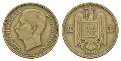 Румыния 20 лей (леев) 1930 KM 51 никель латунь 4660-921