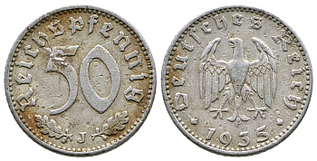 Германия 50 рейхспфеннигов 1935 J KM 87, J. 368 алюминий 4380-335
