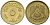 Египет 5 миллим 1973 AH1393, орел с щитом на груди KM A432 латунь 4136-1129