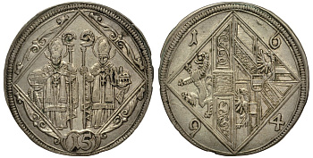 ЗАЛЬЦБУРГ 15 КРЕЙЦЕРОВ 1694 ИОГАНН ЭРНСТ ГРАФ ФОН ТУН КМ 278 серебро VF 413-4632