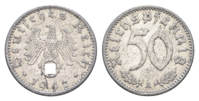 Германия 50 рейхспфеннигов 1942 A KM 96, J. 372 алюминий 4538-613