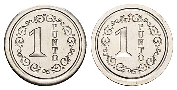 Италия жетон на 1 пинту пива диаметр 26 мм, вес 8,2 гр нержавеющая сталь 4670-944