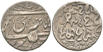 Индия, Джамму энд Кашмер 1 рупия 1941 AH 1884, Ранвир Сингх Y 21a серебро 441-1411