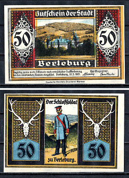 Берлебург (Пруссия, Вестфалия) 50 пфеннигов 1921 Mehl Grabowski 80.1-1/3 бумага UNC (пресс) 7556-48-3-2