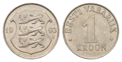 Эстония 1 крона 1993 KM 28 медно-никель 4688-612