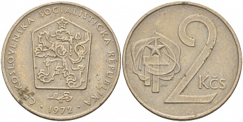 Чехословакия 2 кроны 1972 KM 75 медно-никель 3856-1245