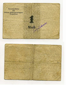 Германия 1 марка ND Гнаденфрей, лагерь военнопленных офицеров Tieste 284.02 бумага 00-00
