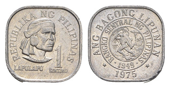 Филиппины 1 сентимо 1975 вождь острова Мактан Лапу-Лапу KM 205 алюминий UNC 4649-125