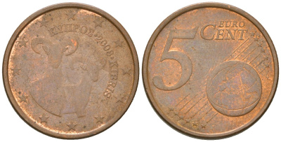 Кипр  5 евроцентов 2008  KM 80 сталь плакированная медью    4142-115