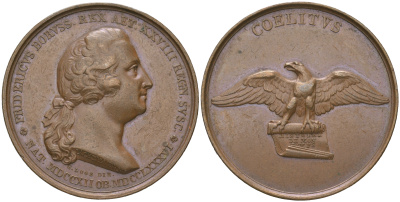 Пруссия медаль 1840 в память короля Фридриха II, 38,06 гр., 41,3 мм. Marienburg 3210. Slg. Henckel 1835, Wurzbach 2838 бронза    00-804-56