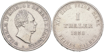 Ганновер 1 талер 1835 A, Вильгельм IV (1830-1837) KM 165, AKS 63, Jaeger 51 серебро 1531-1141