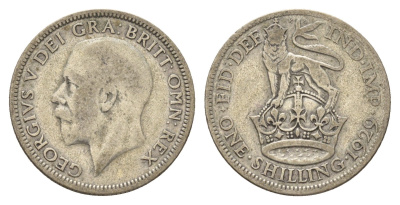 Великобритания 1 шиллинг 1929 Георг V (1910-1936) KM 833, Spink 4039 серебро 4116-1211