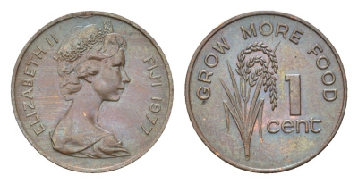 Фиджи 1 цент 1977 ФАО KM 39 бронза UNC 4669-538
