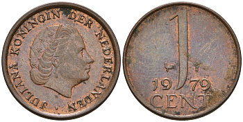 Нидерланды 1 цент 1979 Юлиана (1948-1980) КМ 180 бронза    4602-519