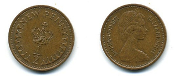 Великобритания 1/2 пенни 1971 Елизавета II (1952-2022) КМ 914, Spink 4239 бронза 4110-1637